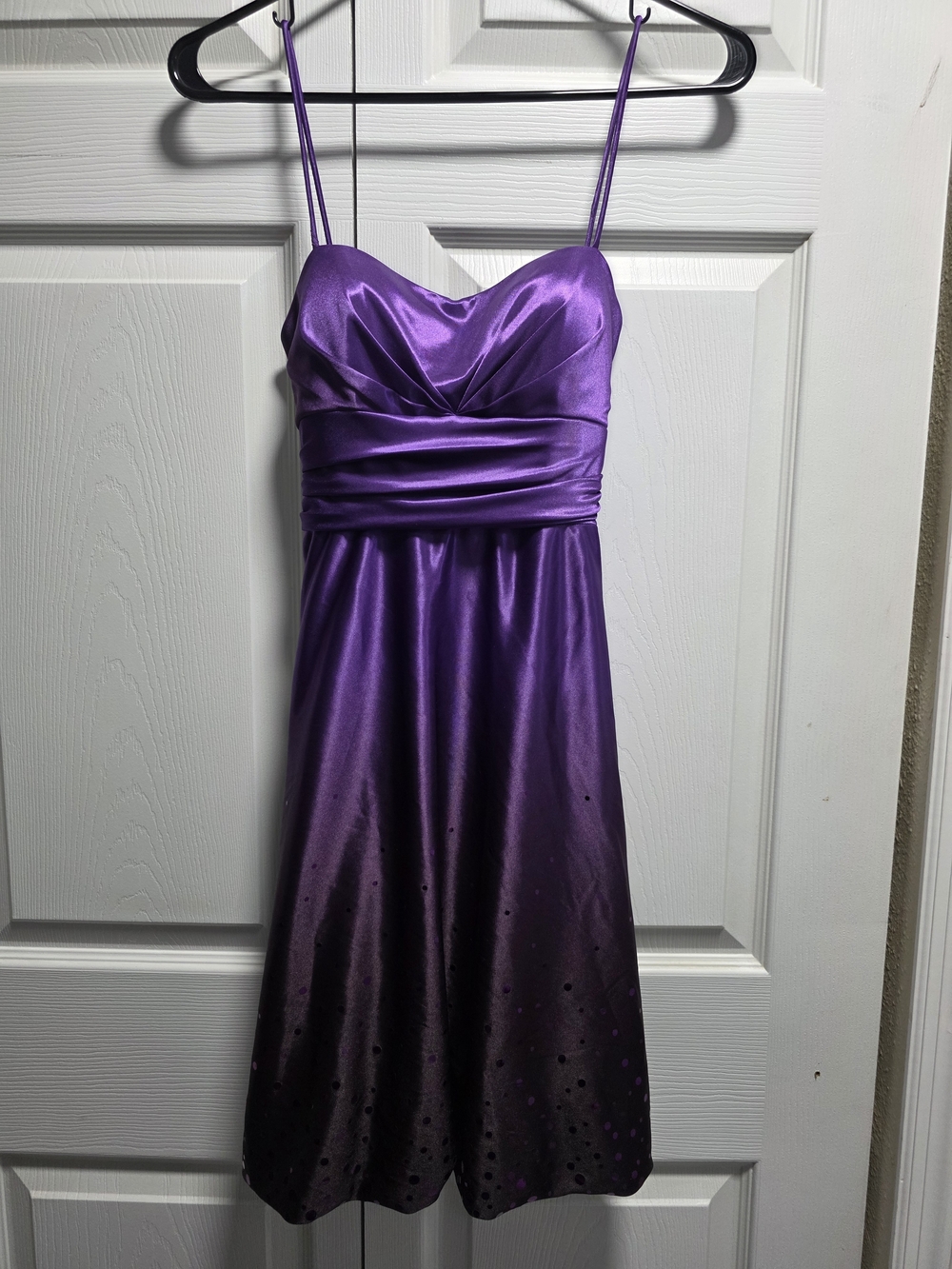 Vintage Y2K JUMP APPAREL Purple Ombre Prom Formal Party Womens Dress Size 3/4